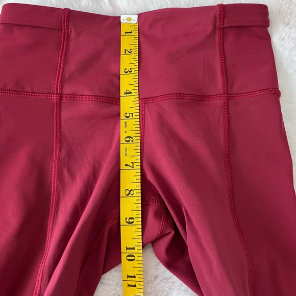 Womens Lululemon Dark Red Leggings with Mesh Cut-Outs Size 4 - Picture 11 of 15
